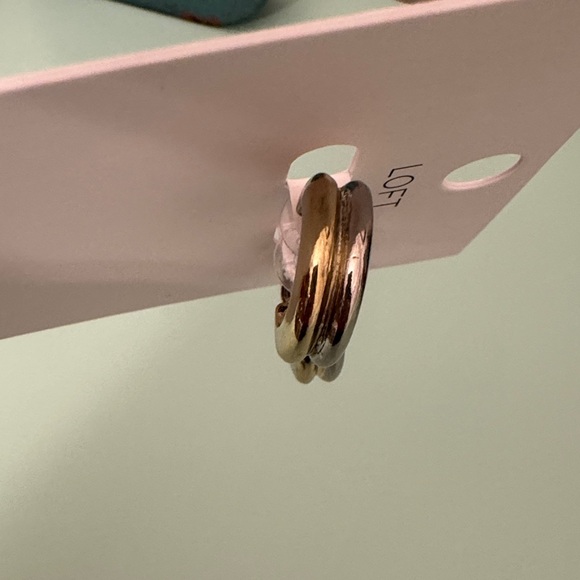 LOFT Silver and Gold Accent Earrings - Picture 3 of 4